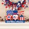 Glitzhome® 11.75" Patriotic Americana Wooden Block Table Decor